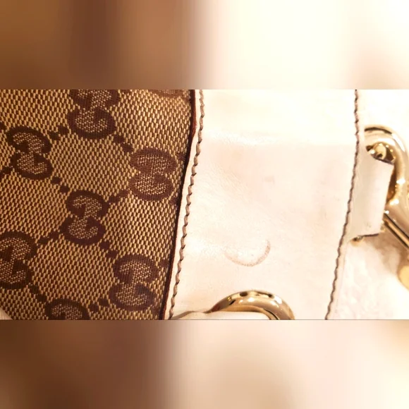 GUCCI - Tote Bag Vintage Monogram  Positano GG -w/silk gucci scarf- AUTHENTIC- - Picture 7 of 12